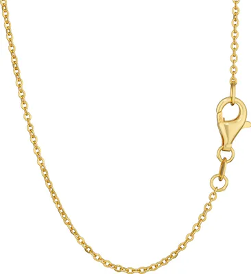 Produktbild von NKlaus Halskette 42cm Weit Ankerkette flach 925 Silber Gelbgold vergoldet 1,3mm breit 15062