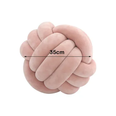 Produktbild von CANDeal 35cm Knotenkissen, Geknotetes Kissen für Sofa, Bett, Dekorat, Zierkissen Knoten, Knoten-Ball-Kissen