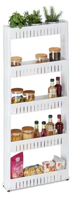 Produktbild von Küchenwagen – Kunststoff – 5 Etagen – Weiß – 131 x 12,5 x 54 cm