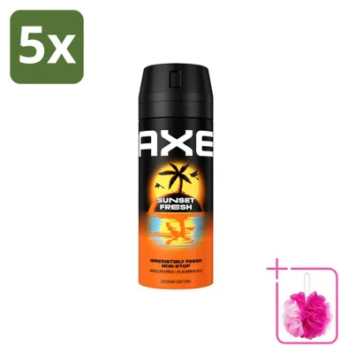 Obrázok produktu pre 5 kusov deodorantu Axe Bodyspray Sunset Fresh - 150 ml - balenie