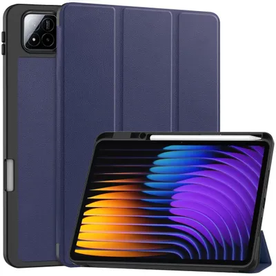 Produktbild von Xiaomi Pad 7 (Pro) / Pad 8 (Pro) Hülle - Coverup Tri-Fold Ständer Klapphülle mit Schlaf/Wach-Funktion und Stylushalter - Blau
