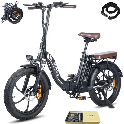 Produktbild von E-bike klapprad 20 zoll Akku 36 V 18 Ah 648 Wh Rostfreie Aluminiumlegierung Wasserdicht IPX5 bis zu 120 - 150 km Pedelec 7 Gang, Schwarz