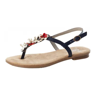 Produktbild von Rieker Damen Sandaletten Zehensteg Slingsandalen 64281-14, Größe:37 EU, Farbe:Blau