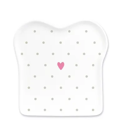 Image de Atelier graphique : assiette à toast cœur/pois