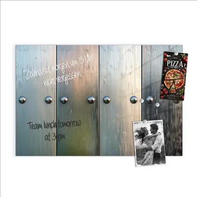 Produktbild von Magnettafel 90x60cm Pinnwand Whiteboard beschreibbar - Metallene Paneele