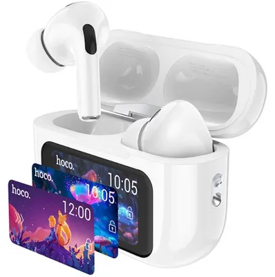 Obrázok produktu pre Bezdrôtové slúchadlá Hoco EW72, technológia ANC+ENC, Bluetooth 5.4, batéria 360mAh, odolnosť voči vode IPX6, biela