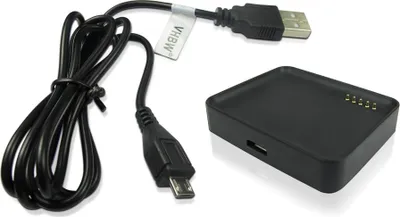 Produktbild von vhbw USB-Ladestation kompatibel mit LG Smart Watch W100 Smartwatch - Ladeschale mit Aufladekabel Schwarz