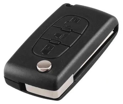 Produktbild von Techstar®-Autoschlüsselgehäuse, kompatibel mit Peugeot, Citroën, 207, 307, 407, C2, C3, C4, C5, C6, C8, mit 3 Tasten, HU83, CE0536
