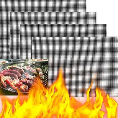 Produktbild von Famanu BBQ Grillmatte - Wiederverwendbare Antihaft-Grillmatte - 4 Stück (40 x 30 cm)