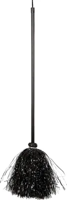 Produktbild von Schwarzer Hexenbesen mit Lametta - 92cm