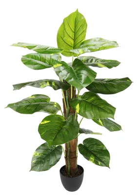 Künstliche Pothos-Pflanze im Topf, 85 cm, mit Kokosfaserstamm
