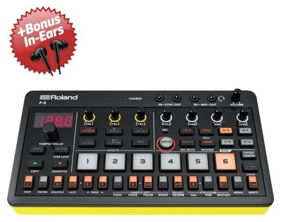 Produktbild von Roland Aira P-6 Creative Sampler + Bonus In-Ear Kopfhörer
