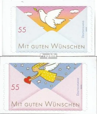Produktbild von Briefmarken BRD (BR.Deutschland) 2010 Mi 2827-2828 (kompl.Ausg.) selbstklebende Ausgabe gestempelt Grußmarken