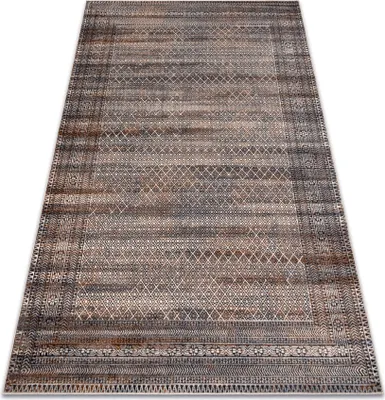 Obrázok produktu pre Koberec Vlna NAIN Rám, kosoštvorce 1277/51655 béžová / šedá / hnedá Vícebarevný 120x170 cm