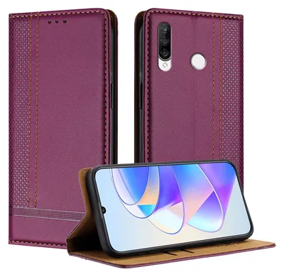 Obrázek produktu pro Pouzdro na mobilní telefon pro Huawei P30 Lite kožené flipové ochranné pouzdro s funkcí stojánku fialové