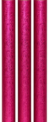 Produktbild von Rosa barockes Weihnachtsgeschenkpapier - 300 x 70 cm - 3 Rollen