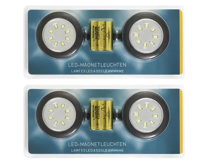 Produktbild von 4 Stück LED Magnetleuchten Unterbauleuchte Schranklampe Arbeitslampen mit Magnet 200 Lm