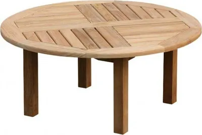 Produktbild von Teako Design Couchtisch Rund Teakholz Massiv Wetterfest 100cm