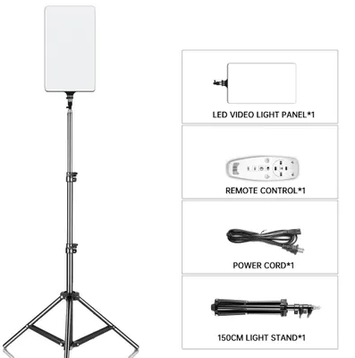 Produktbild von Video-Fülllicht, verstellbares Stativ, zweifarbiger Temperaturbereich, 150cm Stativ