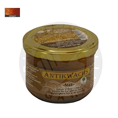 Produktbild von Holzwachs Antikwachs fest 130 g Glas Farbe: mahagoni inkl. Microfasertuch (100% Polyester)