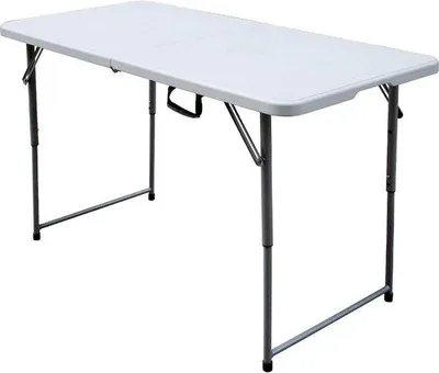 Produktbild von Famanu Klapptisch höhenverstellbar 112 cm x 61 cm - Weiß