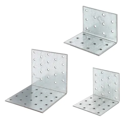 Immagine prodotto di Alberts 820312 Lochplattenwinkel, zincato sendzimir, 100 x 100 x 100 mm, 25er Set