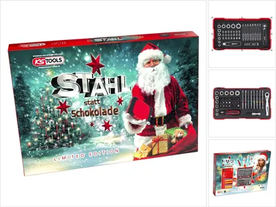 Produktbild von KS Tools Adventskalender „Stahl statt Schokolade“ 2023 mit 42 tlg. 1/4" Torsions Bit Set ( 999.2222 )