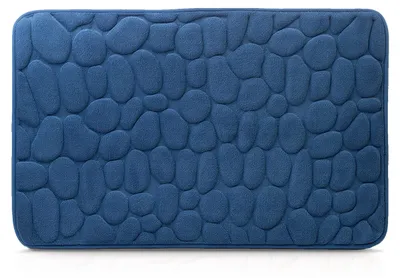 Obrázek produktu pro Podložka do koupelny, rozměry 50x80 cm, mikrovlákno, modrá, protiskluzová