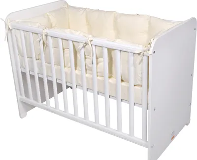 Produktbild von Lorelli Babybett-Nestchen 4-teilig rundum, Babybett 120 x 60 cm, 100% Baumwolle beige