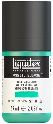 Produktbild von Liquitex 2059660 Professional Acryl Gouache - Aquagrün Leuchtend , 59ml Flasche, matt - Acrylfarbe mit Gouache Eigenschaften, Hochdeckend, Wasserfest & Lichtecht – Acrylic Gouach - 59ml