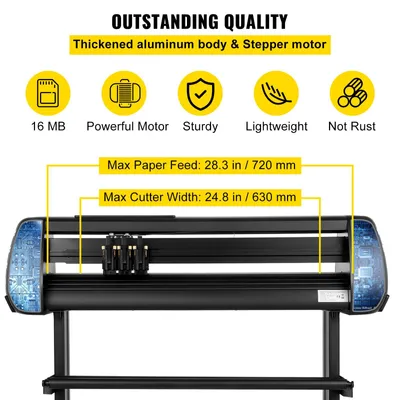 Productafbeelding van VEVOR 720mm Vinyl snijplotter, tekensnijplotter, foliesnijder, USB, SignMaster