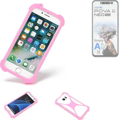 Produktbild von K-S-Trade Handy Hülle kompatibel mit Tecno Pova 6 Neo 5G Schutz Hülle Bumper Silikon Schutz Hülle Cover Case Silikoncase Silikonbumper TPU Softcase