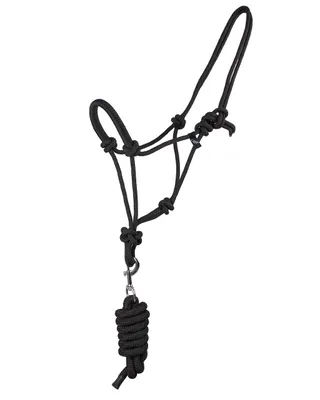 Produktbild von Knotenhalfter-set Schwarz Pony