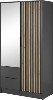 Produktbild von Kleiderschrank Spiegelschrank  Nelly 2D 105cm graphit
