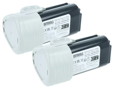 Produktbild von EXTENSILO 2x Akku Ersatz für Black & Decker BL1310, BL1110, BL1510, LBXR12, LBX12, LB12 für Werkzeug (2500 mAh, Li-Ion, 12 V)