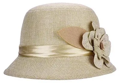 Image de Elzusha - Casquette de baseball décontractée pour femmes, en marron et blanc
