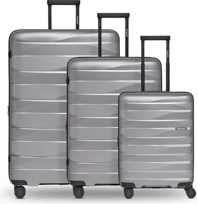 Produktbild von Bergpfeil Travel Trolley Set 3-teilig Arctic Silver Metallic grau 55cm
