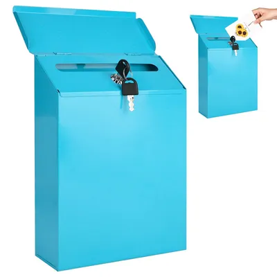 Immagine prodotto di Cassetta postale antracite, dimensioni 22 x 6,5 x 29 cm, con 2 chiavi, personalizzabile