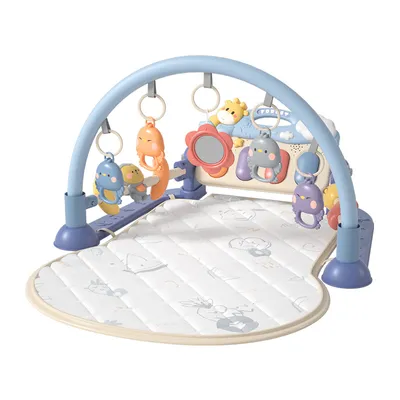 Imagen del producto de Descubre el gimnasio interactivo para bebés: música, luces y diversión, color azul