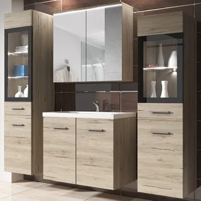 Zdjęcie produktu dla Zestaw łazienkowy ESTELA 2 – dąb san remo