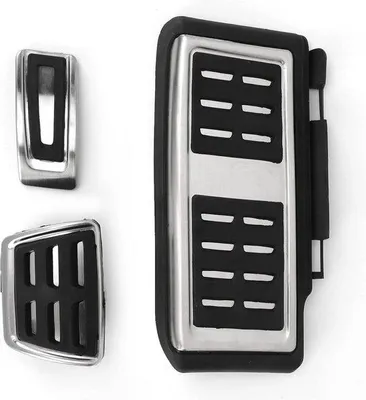 Image de Kit de pédale d'accélérateur RS3 8V avec repose-pieds en caoutchouc et en acier inoxydable.