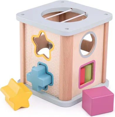 Image de Bigjigs Boîte à formes en bois, 9dlg. -100%