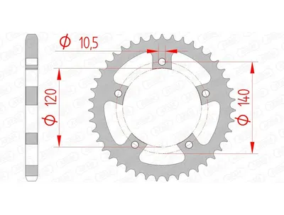 Produktbild von AFAM Kettenrad Stahl Standard - 525