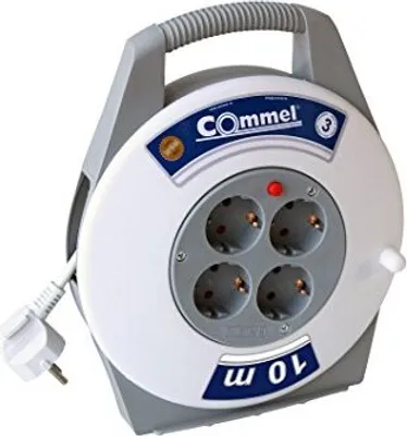 Produktbild von Commel Kabelbox 4-fach weiss/grau 7.5m H05VV-F 3G1