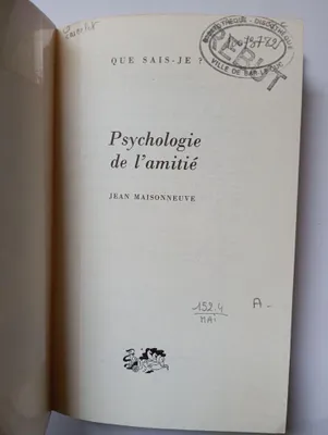 Image de Psychologie de l'amitie qsj 3707