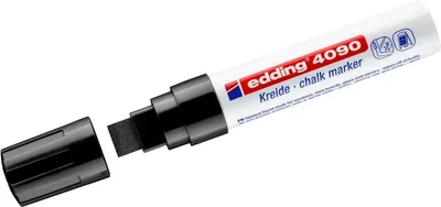 Immagine prodotto di Pennarello a gesso edding 4090 4-15 mm nero Confezione da 5