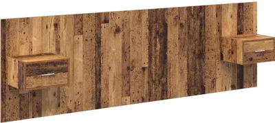 Produktbild von vidaXL Kopfteil mit Schrank 3 stk. Altholz Holzwerkstoff