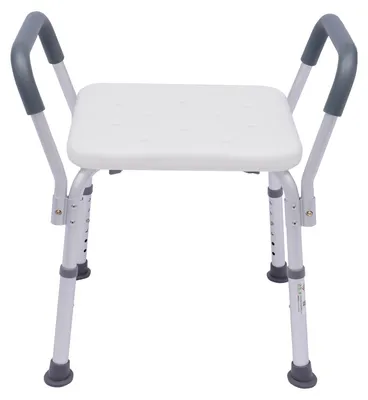 Image de Tabouret de douche, réglable en hauteur, design antidérapant, BLANC