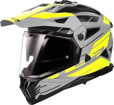 Produktbild von LS2 MX702 Pioneer II Namib Motocross Helm, grau matt/neon-gelb, S (55/56)