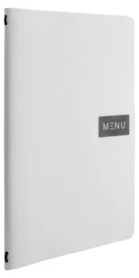 Productafbeelding van Securit Menukaart A4 Leather |Menumap |Wit